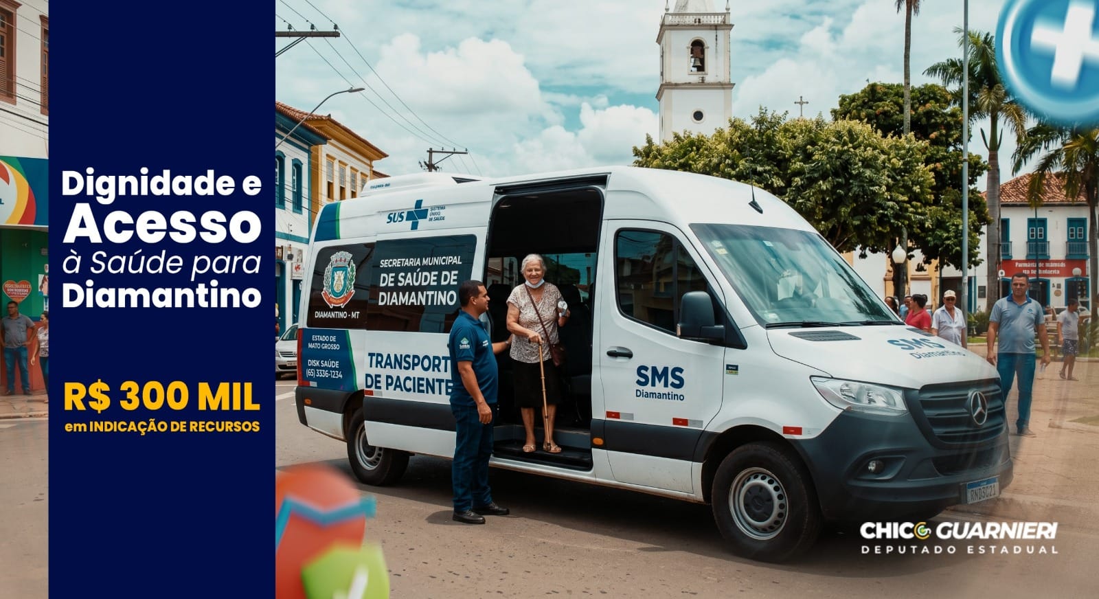 “Nosso trabalho foi buscar uma solução”, diz Guarnieri ao garantir micro-ônibus para pacientes em Diamantino