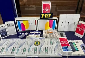 PRF apreende medicamentos e eletrônicos durante fiscalização em veículo na BR-364 em MT